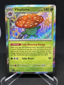 Pokemon TCG Vileplume Scarlet Violet Paldean Fates 094/091 Holo Baby Shiny Rare - Image 2
