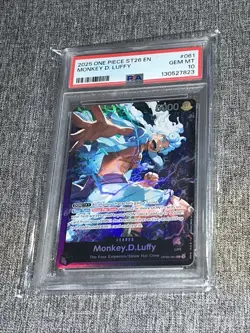 2025 ONE PIECE STARTER DECK ST26-PURPLE/BLACK #061 MONKEY D. LUFFY PSA 10 EN - Image 1