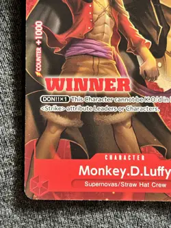 MONKEY D LUFFY - One Piece P-007 - WINNER PROMO - Winner Pack Vol. 1 Promotion - Image 3