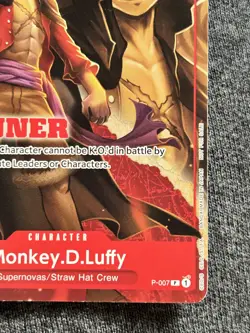 MONKEY D LUFFY - One Piece P-007 - WINNER PROMO - Winner Pack Vol. 1 Promotion - Image 4