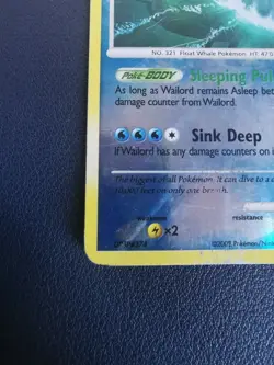 Pokemon Card Wailord 30/106 D&P Great Encounters Reverse Holo Rare - Image 4