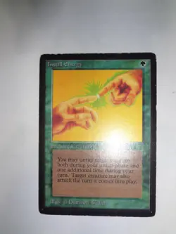 MTG MAGIC THE GATHERING CARD ORIGINAL BETA GREEN INSTILL ENERGY ENCHANTMENT UNC - Image 1