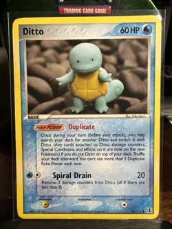 Pokemon TCG Ditto 64/113 Squirtle EX Delta Species 2005 Card - Image 1