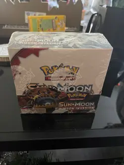 SEALED Pokemon Sun and Moon Crimson Invasion Booster Box Card Game - Image 1