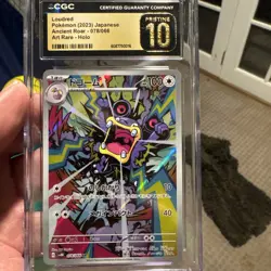 CGC 10 Pristine Loudred 078/066 AR Art Rare Ancient Roar sv4k Pokemon Card - Image 1