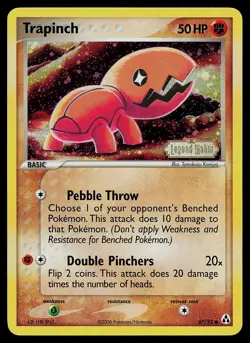 Pokemon Card - Trapinch Legend Maker 67/92 Common Reverse Holo Stamped - Image 1