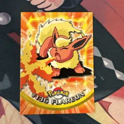 FLAREON Series 3 TV Animation POKEMON Non-Holo TOPPS 2000 Trading Card #136 - Image 1