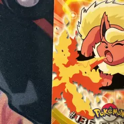 FLAREON Series 3 TV Animation POKEMON Non-Holo TOPPS 2000 Trading Card #136 - Image 3