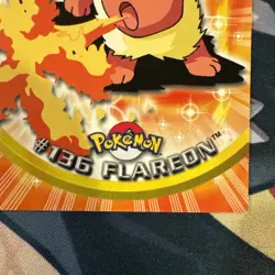 FLAREON Series 3 TV Animation POKEMON Non-Holo TOPPS 2000 Trading Card #136 - Image 5
