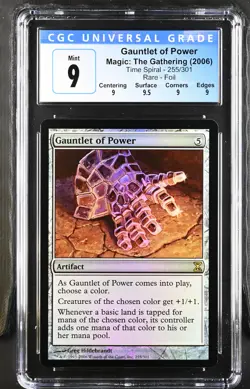 GAUNTLET OF POWER Time Spiral Foil Rare CGC 9 Q+ MTG [Nostalgium] - Image 1