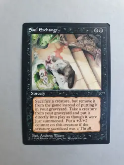 Soul Exchange, MTG Fallen Empires (1994) Uncommon Black Sorcery NM - Image 1