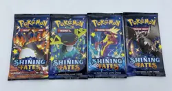 4x Pokemon TCG: Shining Fates Booster Pack ART SET Factory Sealed - Image 1