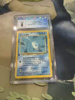 Pokemon TCG Remoraid Neo Revelation 1st Edition Common Card 50/64 Non Holo CGC 8 - Image 1