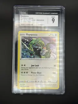 Pokemon Rayquaza SWSH029 Cosmos Holo Black Star Promo CGC 9 Mint - Image 1