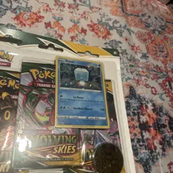 POKEMON SWORD SHIELD EVOLVING SKIES 3-PACK Blister BOOSTER EISCUE PROMO SEALED ‘ - Image 2