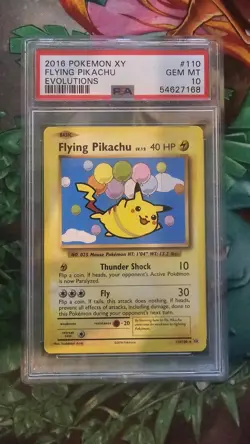 Pokemon Flying Pikachu 110/108 Evolutions Secret Rare PSA 10 English - Image 1