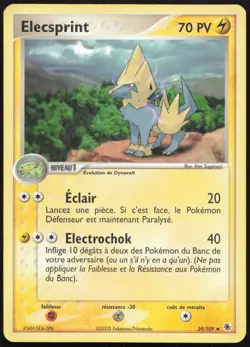 Carte Pokemon Elecsprint 39/109 Rubis & Saphir Francais - Image 1