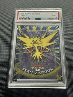Zapdos #145 2000 Topps Chrome PSA 9 Mint Pokemon Tv - Image 1