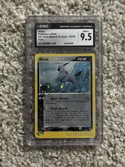 Absol Holo CGC 9.5 Pokemon 2004 EX Team Magma V Aqua 96 Box Topper eReader POP 8 - Image 1