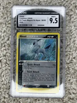 Absol Holo CGC 9.5 Pokemon 2004 EX Team Magma V Aqua 96 Box Topper eReader POP 8 - Image 3