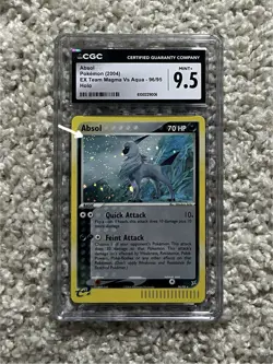 Absol Holo CGC 9.5 Pokemon 2004 EX Team Magma V Aqua 96 Box Topper eReader POP 8 - Image 4