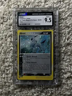 Absol Holo CGC 9.5 Pokemon 2004 EX Team Magma V Aqua 96 Box Topper eReader POP 8 - Image 5