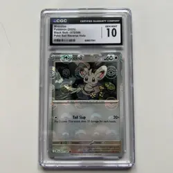2025 POKEMON BLK EN-BLACK BOLT POKE BALL REVERSE HOLO #075 MINCCINO GGC 10 - Image 1