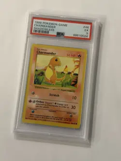 1999 POKEMON GAME SHADOWLESS #46 CHARMANDER PSA 5 - Image 1