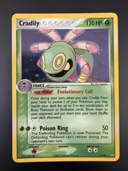 2007 Pokemon EX Power Keepers Cradily Reverse Holo #7/108 - Image 1