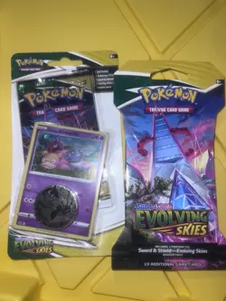 Pokemon Sword & Shield Evolving Skies Booster Pack Galarian Slowpoke 2 packs - Image 1