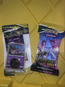 Pokemon Sword & Shield Evolving Skies Booster Pack Galarian Slowpoke 2 packs - Image 2