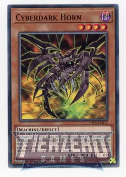 Yugioh Cyberdark Horn SDCS-EN013 Common 1st Edition Near Mint - Image 1