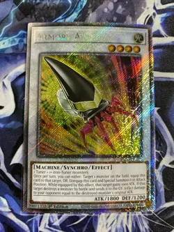 Yugioh Armory Arm - RA03-EN213 - Platinum Secret Rare - NM - Image 1