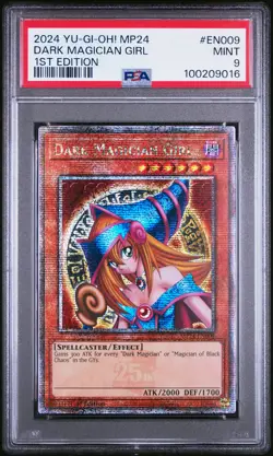 2024 YU-GI-OH! MP24-25TH ANV TIN: DUELING MIRRORS DARK MAGICIAN GIRL PSA 9 - Image 1