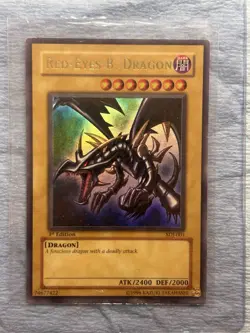 Yu-Gi-Oh! Red Eyes Black Dragon SDJ-001 First Edition Holo - Image 1
