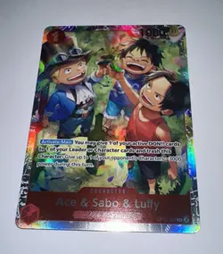Ace & Sabo & Luffy OP13-007 - One Piece TCG English - SR Foil NM Near-Mint - Image 1
