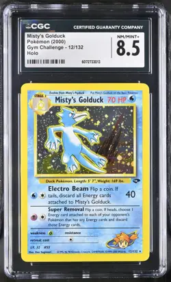 CGC 8.5 Misty's Golduck 2000 Gym Challenge 12/132 Holo Pokemon Card - Image 1