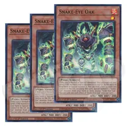 Yugioh - Snake-Eye Oak x 3 - 1st Edition Super Rare LP - Free Holo Card - Image 1