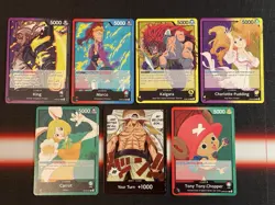 2024 One Piece English OP-08 Complete Set Leaders Plus Don Card 6 + 1 - Image 1