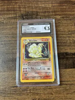CGC 9.5 Ninetales 2000 Base Set 2 13/130 Holo Rare Pokemon Card psa - Image 1