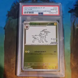 Pokemon Card Jolteon 064/SV-P Reverse Holo Yu Nagaba Promo PSA 10 GEM MINT - Image 1