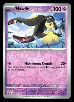 Mawile 089/197 Obsidian Flames NM Reverse Holo Pokemon Card TCG - Image 1