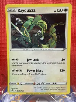 Rayquaza #SWSH029 Cosmos Holo Sword & Shield Promo Cards NM - Image 1