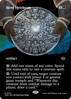 x1 Herd Heirloom TDM Tarkir Dragonstorm MTG 347 BORDERLESS FULL ART RARE M/NM 1x - Image 1