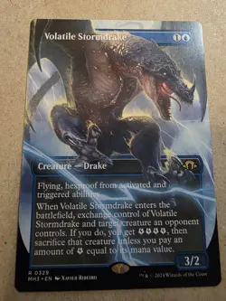Volatile Stormdrake - (Borderless) Modern Horizons 3 Regular - Mtg - Image 1