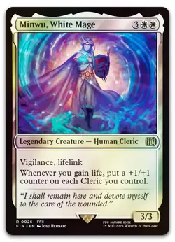 Minwu, White Mage #26 (Foil) (NM) Final Fantasy FIN Magic MTG - Image 1