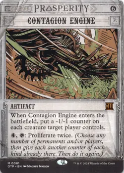 MTG Contagion Engine Normal NM Outlaws of Thunder Junction: Breaking News Magic - Image 1
