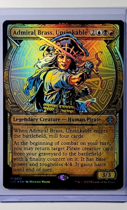 MTG Magic The Gathering LCC Commander Showcase Foil Admiral Brass Unsinkable LP - Image 1