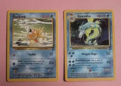 Pokemon TCG Gyarados & Magikarp Base Set 2 7/130 Holo Unlimited Holo Rare - Image 1
