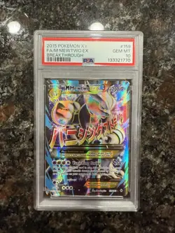 Pokemon M Mewtwo EX 159/162 Full Art 2015 XY Breakthrough GEM MINT PSA 10 MEGA - Image 1